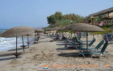 Пляж отеля Amnissos Hotel 3*