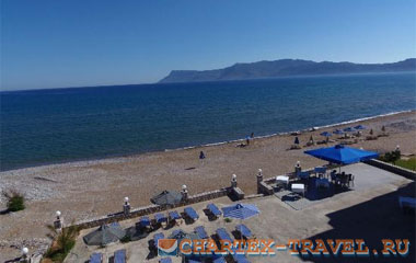 Пляж отеля Galini Beach Hotel 1*