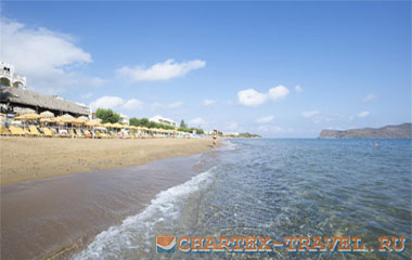 Пляж отеля Galini Sea View Hotel 5*
