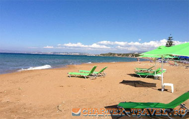 Пляж отеля Galini Sea View Hotel 5*