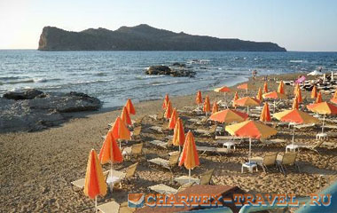 Пляж отеля Ilianthos Village 4*