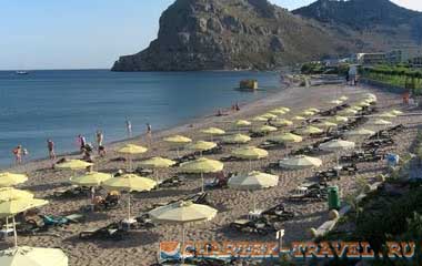 Пляж отеля Atlantica Aegean Park Hotel 5*