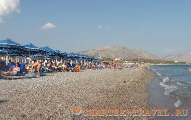 Пляж отеля Mitsis Rodos Village Beach Hotel 5*