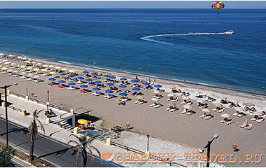 Пляж отеля Rhodos Beach Hotel 3*