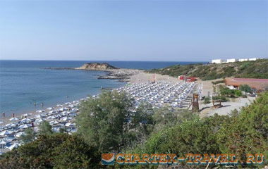 Пляж отеля Rodos Princess Beach Hotel 4*