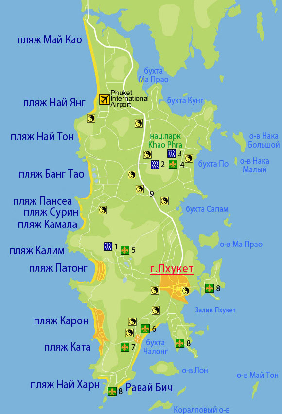 Карта острова Пхукет